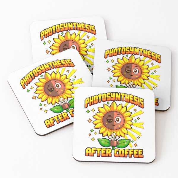 Item preview, Photosynthesis After Coffee Sunflower Pixel Art designed and sold by NaturePixel.