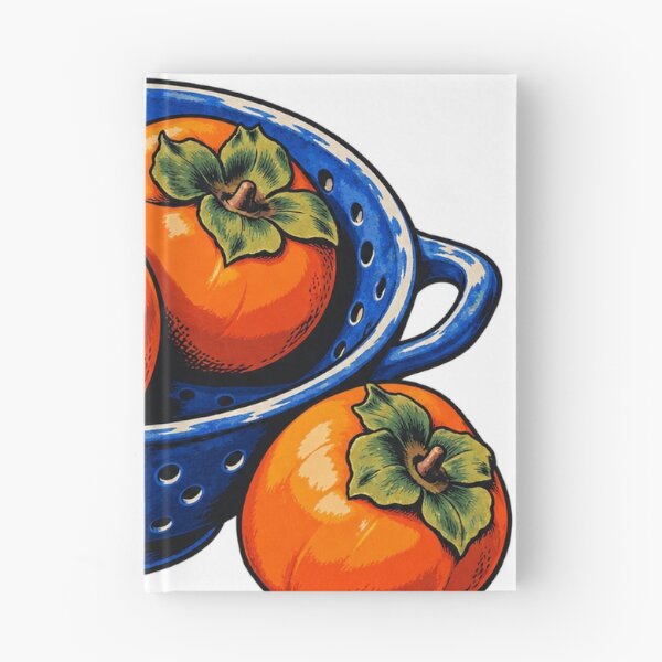 Item preview, Orange Persimmons in a Blue Colander designed and sold by Drip stamp.