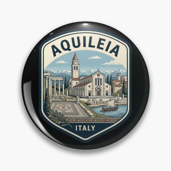 Item preview, Retro Aquileia Vintage Travel Badge designed and sold by k3rstman1.
