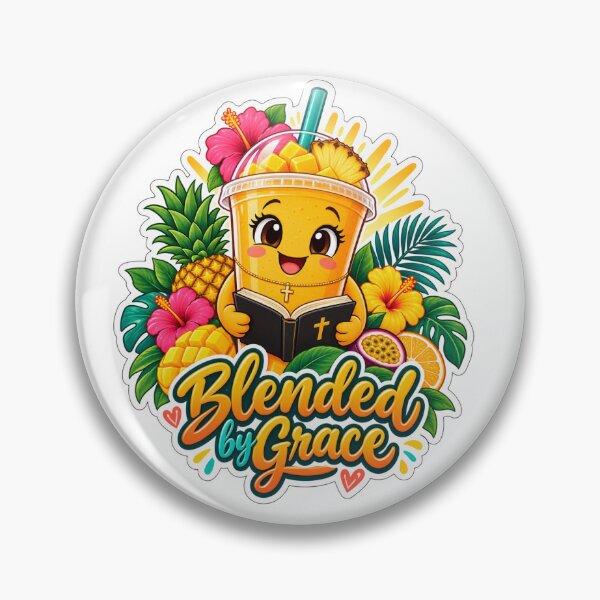 Artikelvorschau, „Blended By Grace“-Christlicher Aufkleber entworfen und verkauft von Jeepers Designs .