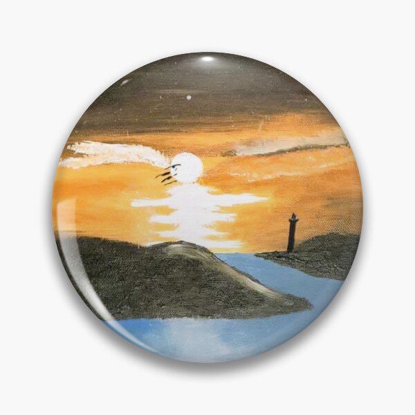 Item preview, Lighthouse at Sunset – Coastal Evening Seascape Painting designed and sold by www.ArtPal.com/millieesch.