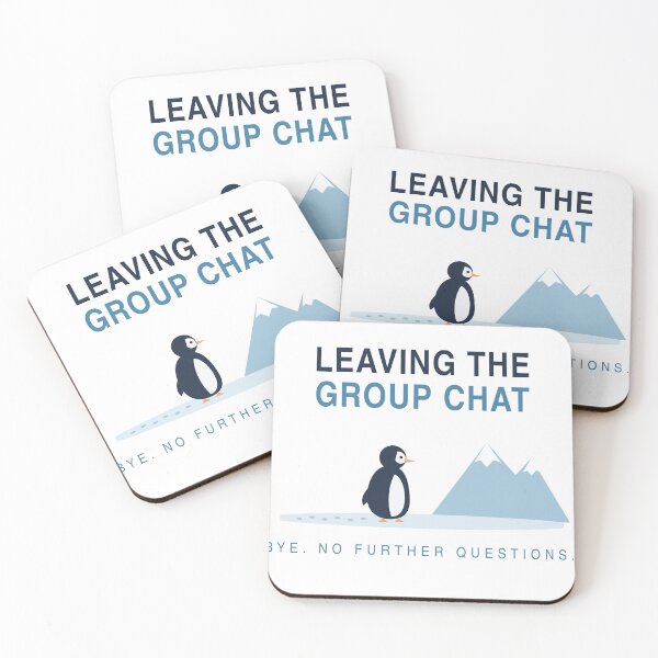 Item preview, Leaving the Group Chat Penguin Meme designed and sold by rabodalt.