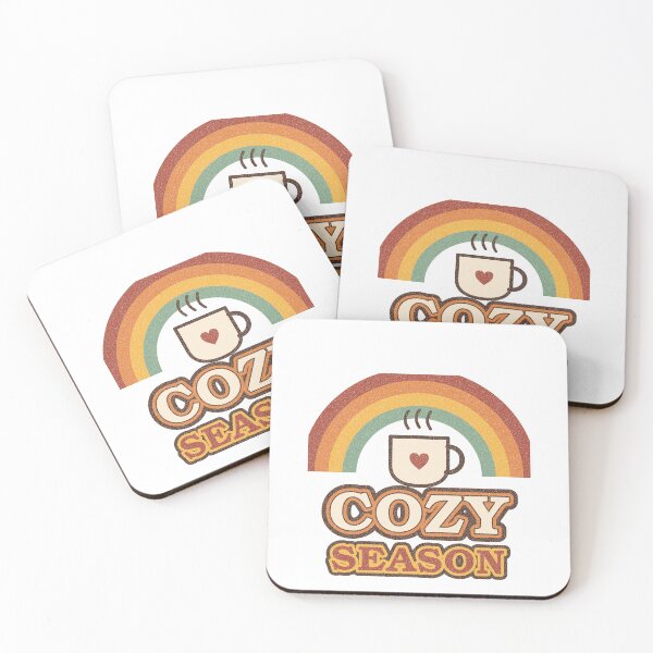 Item preview, Cozy Season Retro Rainbow Mug designed and sold by rabodalt.