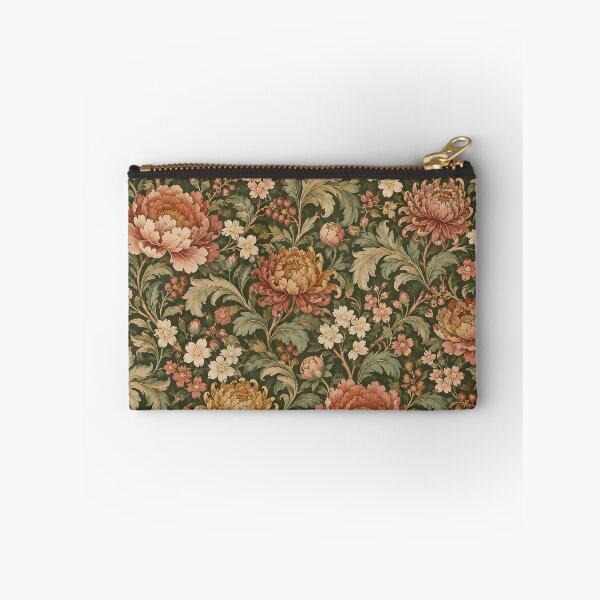Item preview, Vintage Olive Peony Chrysanthemum Floral designed and sold by Apex Designs.