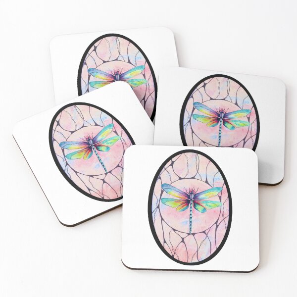 Item preview, Abstract dragonfly with abstrast backgound, watercolor dragonfly designed and sold by Janetlousart.