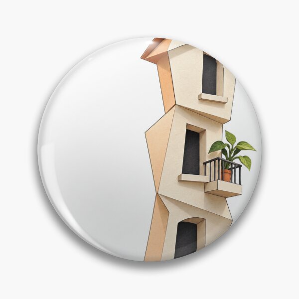 Item preview, Folded Paper Apartment with a Tiny Balcony designed and sold by Drip stamp.