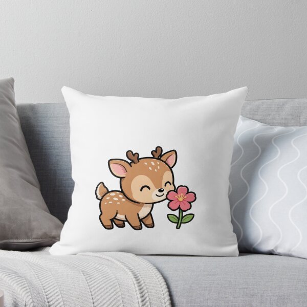 Item preview, Fawn Sniffing a Pink Flower designed and sold by EzJPz.