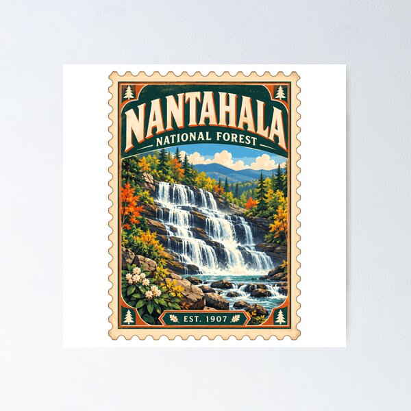 Item preview, Nantahala National Forest Est. 1907 North Carolina Hiking Visitor designed and sold by AncientClouds25.
