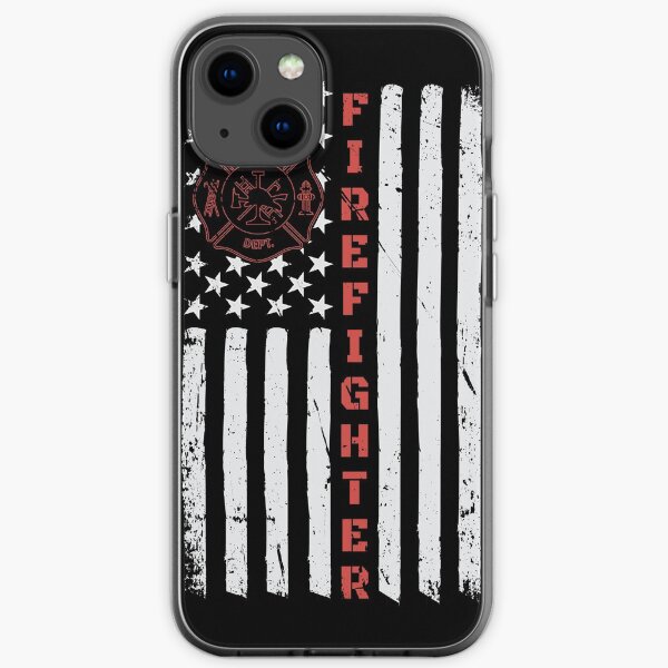 Dünne rote Linie American Flag Fire Dept iPhone Flexible Hülle