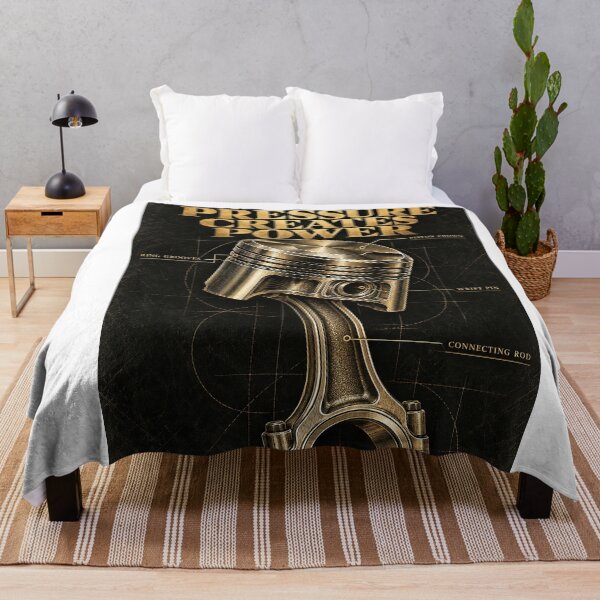 Item preview, Engine Piston Wall Art, Pressure Creates Power, Black and Gold Garage Poster, Printable Digital Download designed and sold by shopcanva.