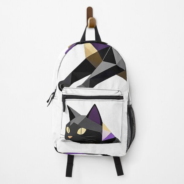 Item preview, Geometric Low Poly Black Cat Halloween Design designed and sold by MFMart.