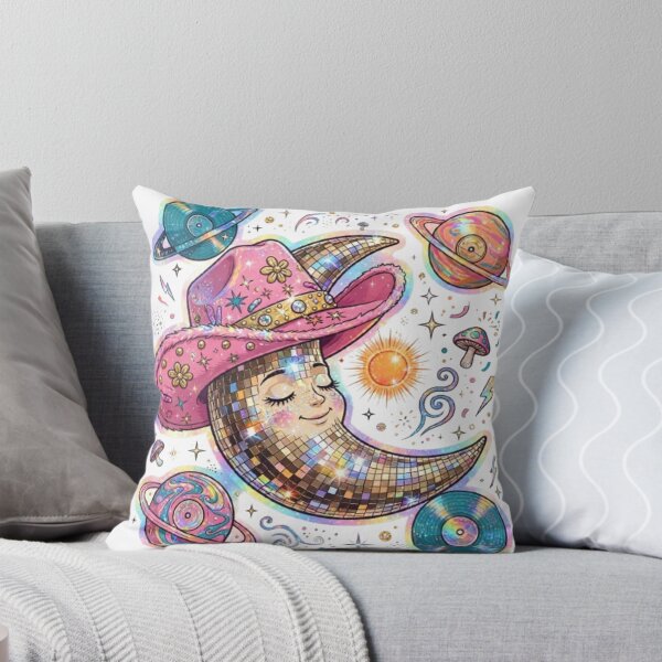 Item preview, Disco Cowgirl Moon Design | Pink Cowboy Hat Space Cowgirl Retro Cosmic Art designed and sold by HoMya.