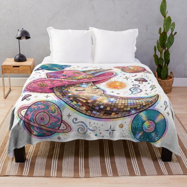 Item preview, Disco Cowgirl Moon Design | Pink Cowboy Hat Space Cowgirl Retro Cosmic Art designed and sold by HoMya.