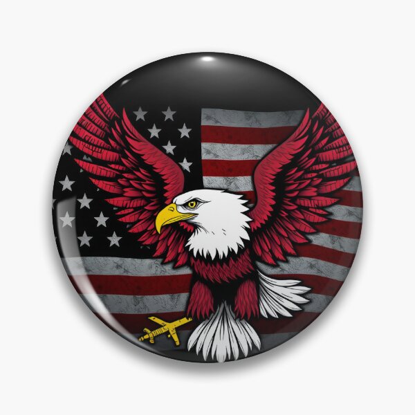 Item preview, Red-Winged Bald Eagle on Distressed Flag designed and sold by CASASIS_MERCH.
