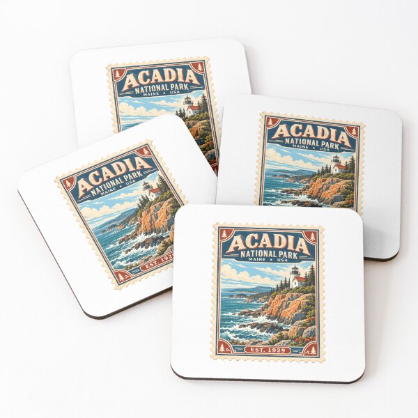 Item preview, Acadia National Park USA Maine Est 1929 National Parks Travel Souvenir designed and sold by AncientClouds25.