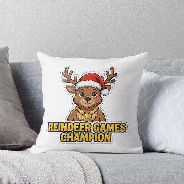 Item preview, Reindeer Games Champion Sticker — Funny Christmas Gift designed and sold by TMS-Studio.