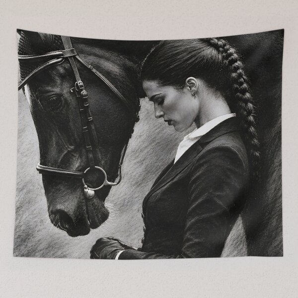 Item preview, Horse and Rider Charcoal Drawing, Dressage Art designed and sold by RamyGallery.