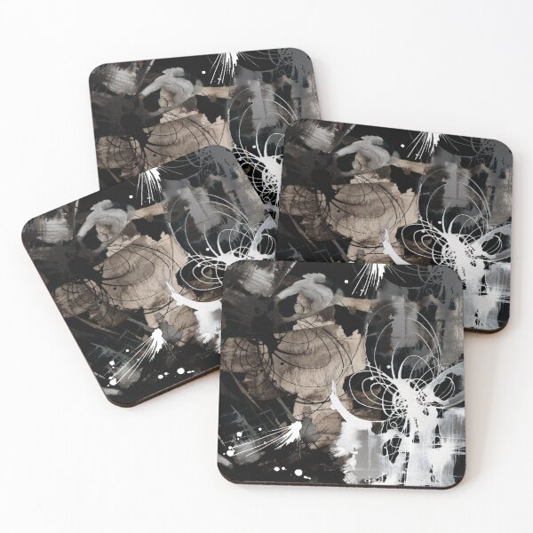 Item preview, Flamboyant Black, White and Sepia Ink Abstract (No. 3) designed and sold by Valliard.