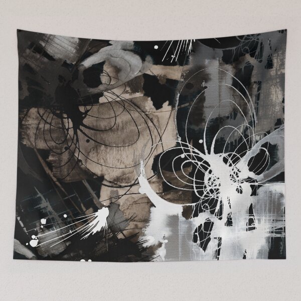 Item preview, Flamboyant Black, White and Sepia Ink Abstract (No. 3) designed and sold by Valliard.