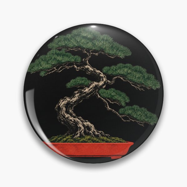 Item preview, Japanese Pine Bonsai Black Background Art designed and sold by tmoca.
