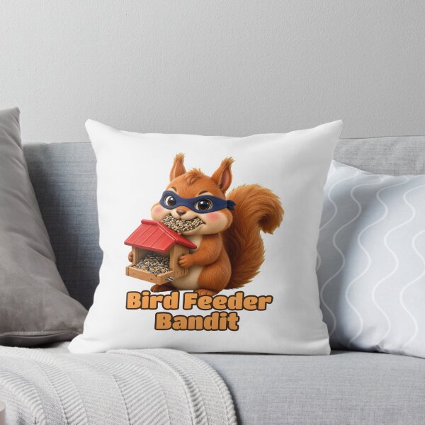 Item preview, Bird Feeder Bandit Cute Squirrel Funny Backyard Birds Sticker designed and sold by glitchman2.