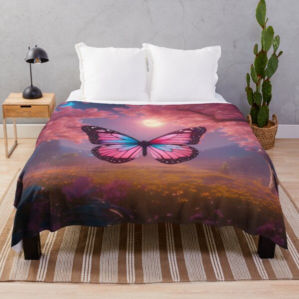 Item preview, Pink Butterfly Glowing in Moonlit Blossom Garden designed and sold by CASASIS_MERCH.