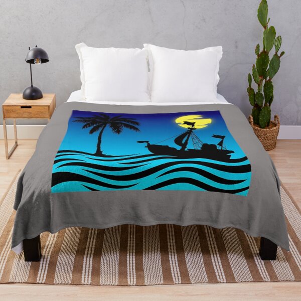 Item preview, Tropical Sunset Sailing Ship Retro Silhouette-63 designed and sold by AnkeErdmannx.