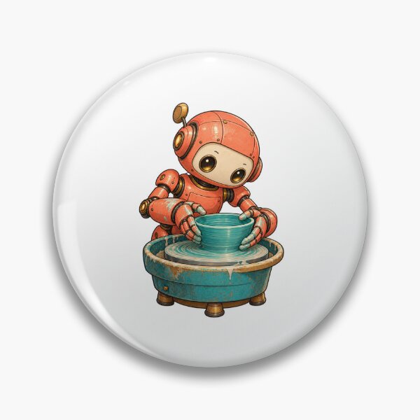 Item preview, Pottery Robot at the Wheel designed and sold by JS Creative Studio.
