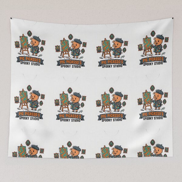 Item preview, Miniature Pig Abstract Painter designed and sold by PictoVibe.