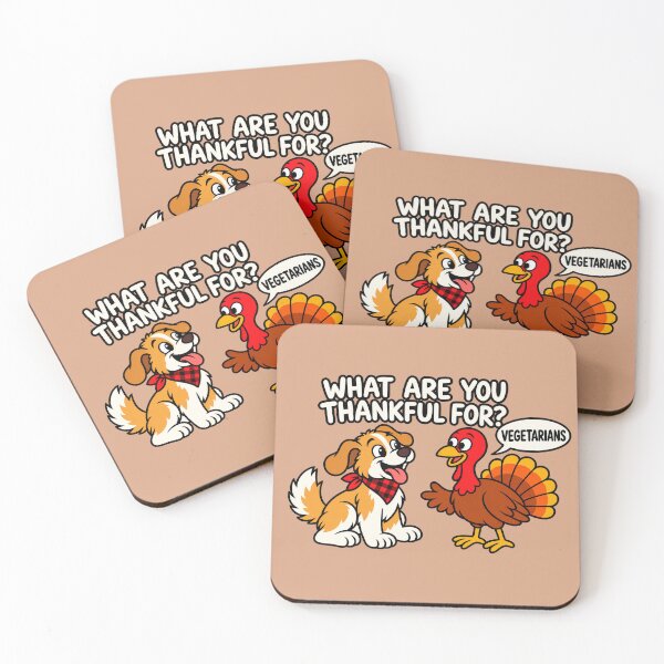 Item preview, What Are You Thankful For Vegetarians Funny Turkey Pun designed and sold by CrazyCraftStudio.