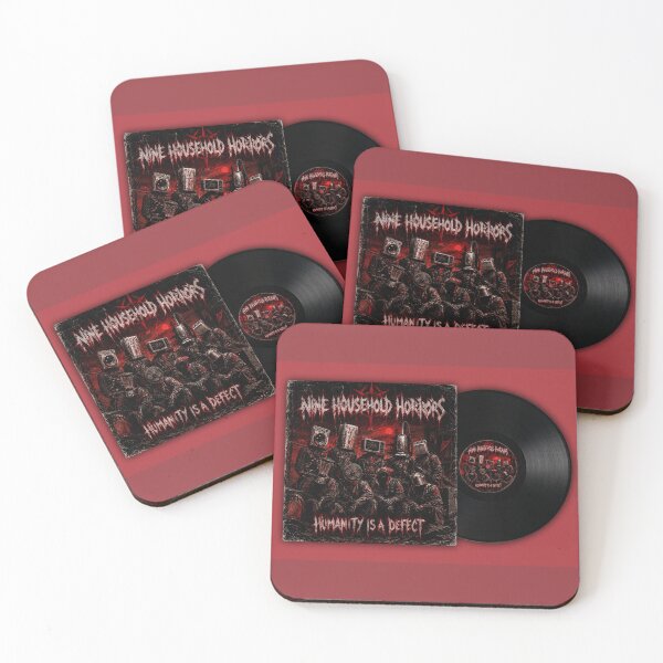 Item preview, Nine Household Horrors - Humanity Is A Defect, Funny Heavy Metal Wall Art, Parody Album Cover, Vinyl Record designed and sold by DGMaxShop.