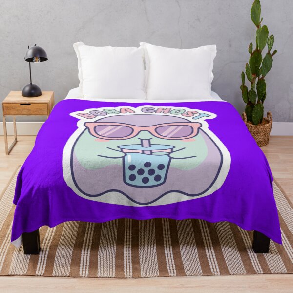 Item preview, Cute Boba Ghost Drinking Bubble Tea Kawaii Pastel Sticker designed and sold by RobinaWorks.