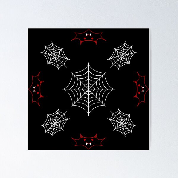 Item preview, Cute Halloween Bat and Spiderweb Mandalas Pattern designed and sold by FoxPix.