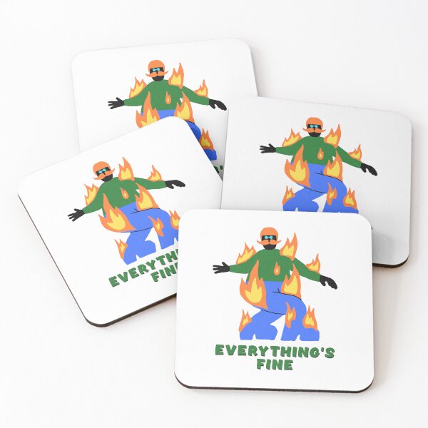 Item preview, Everything's Fine (Funny man of fire design) designed and sold by lovewhatyoudo.