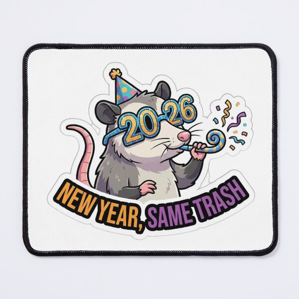 Item preview, Opossum sticker with party glasses designed and sold by sbsteam2000.