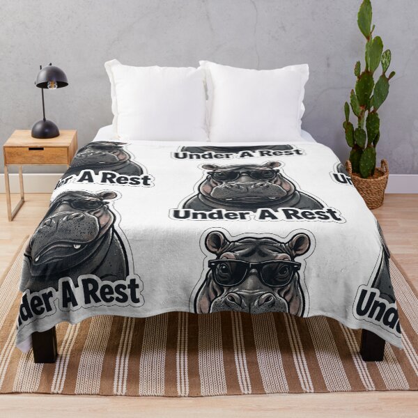 Item preview, Under A Rest Funny Hippo Deputy Design designed and sold by Wild Shades.