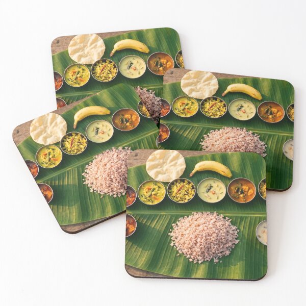 Item preview, Kerala Sadhya Feast On Banana Leaf designed and sold by KaiWaiGallery.