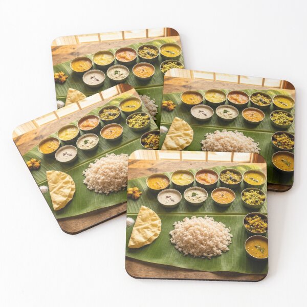 Item preview, Classic Banana Leaf Thali Spread designed and sold by KaiWaiGallery.