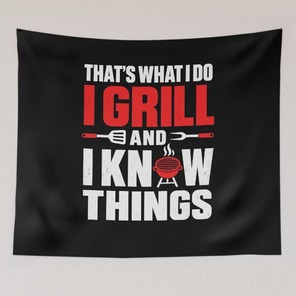 Item preview, Funny Grilling BBQ I Grill and Know Things Backyard Cookout Design designed and sold by stmpdwrld.