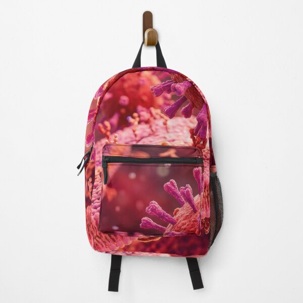 Item preview, Red Spiked Viruses On Cell Membrane designed and sold by KaiWaiGallery.