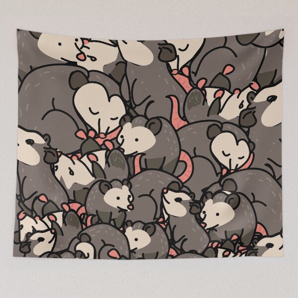 Item preview, Opossum stack animal pattern designed and sold by fluffyfamcraft.