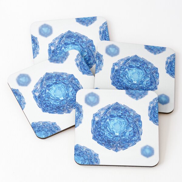 Item preview, Blue Crystalline Geometric Virus Spheres designed and sold by KaiWaiGallery.