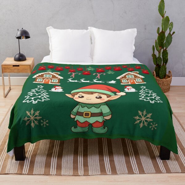 Item preview, Cute Little Elf Holiday Village Art designed and sold by Azurart2.