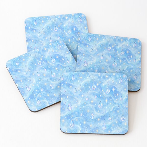 Item preview, Celestial Crystal Watercolour Pattern designed and sold by ShivCraft Studio.