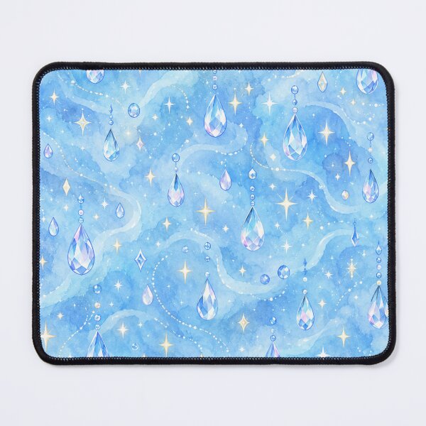Item preview, Celestial Crystal Watercolour Pattern designed and sold by ShivCraft Studio.