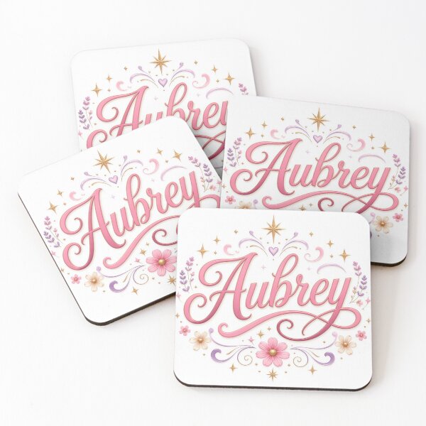 Item preview, Elegant Floral Name Typography For Aubrey designed and sold by OLEANS.