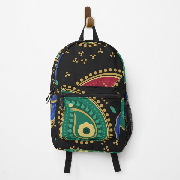 Item preview, Emerald Ruby Sapphire Paisley on Black designed and sold by Paisley Moment.