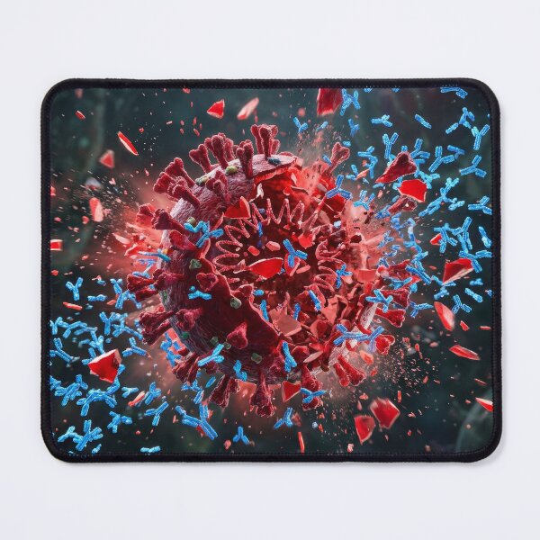 Item preview, Antibodies Shattering A Red Virus designed and sold by KaiWaiGallery.