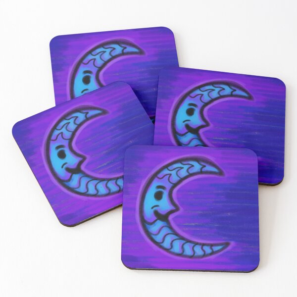 Item preview, Cute Neon Crescent Moon with Sleepy Face designed and sold by Ard1artz.