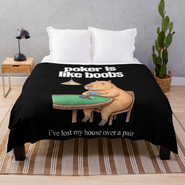 Item preview, Capybara Poker Is Like Boobs Funny Gambling designed and sold by raewaelchi.